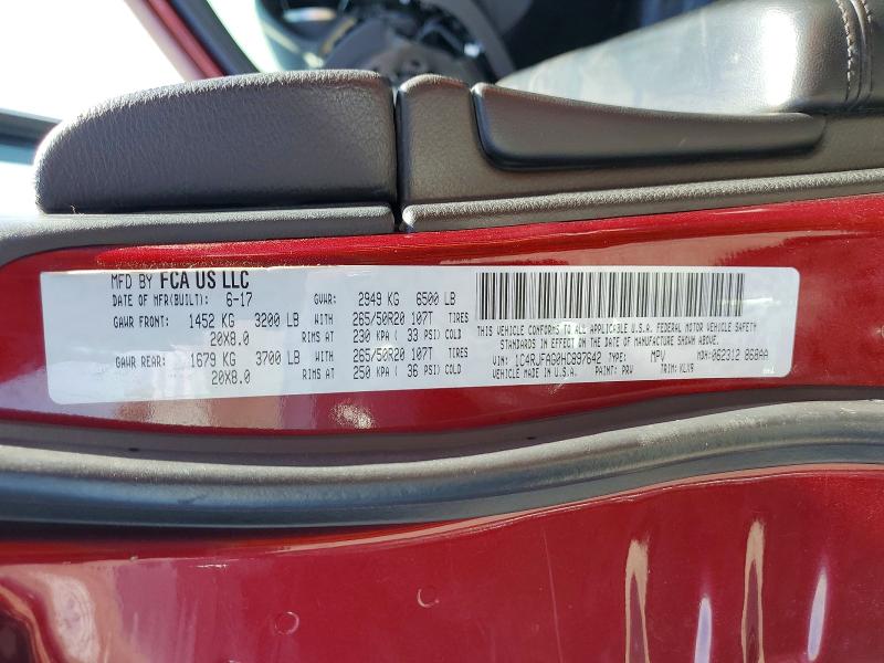 Продажа на аукционе авто 2017 Jeep Grand Cherokee, vin: 1C4RJFAG0HC897642, номер лота: 47592396