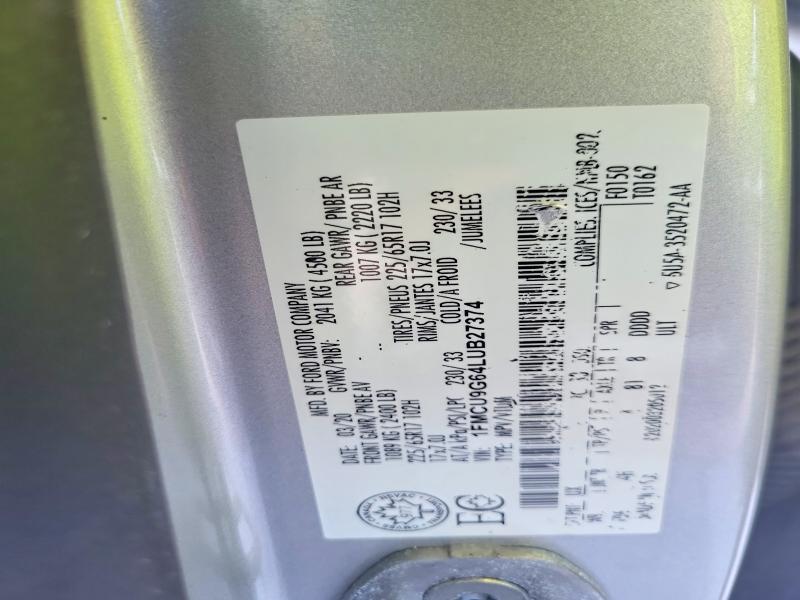 Aukcja sprzedaży 2020 Ford Escape, vin: 1FMCU9G64LUB27374, numer aukcji: 79198975