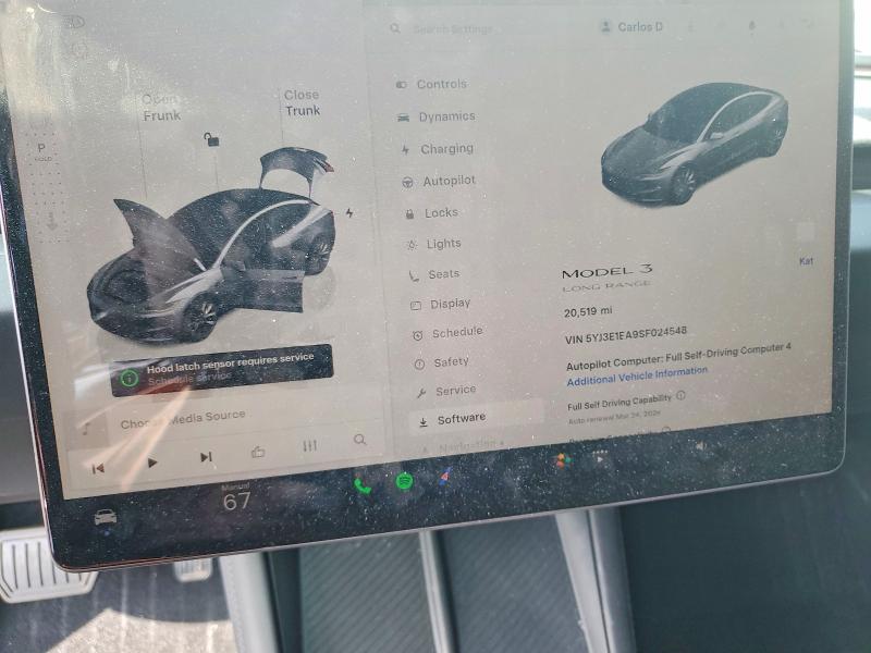 Продаж на аукціоні авто 2025 Tesla Model 3, vin: 5YJ3E1EA9SF024548, номер лоту: 41945966