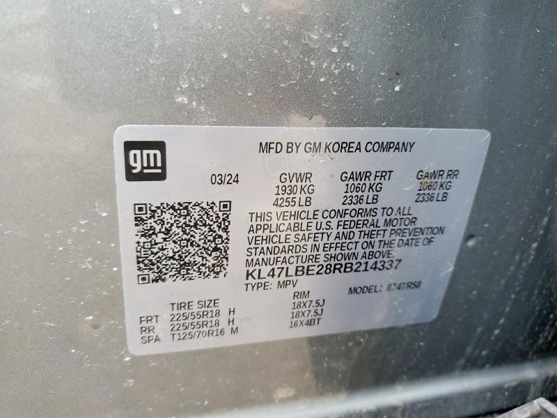 2024 Buick Envista მანქანა იყიდება აუქციონზე, vin: KL47LBE28RB214337, აუქციონის ნომერი: 47109526