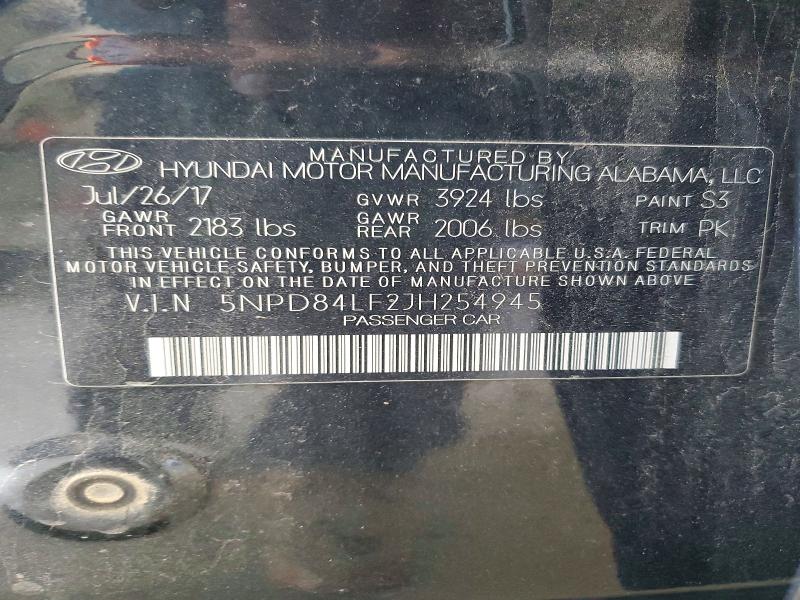 47257466 :رقم المزاد ، 5NPD84LF2JH254945 vin ، 2018 Hyundai Elantra مزاد بيع