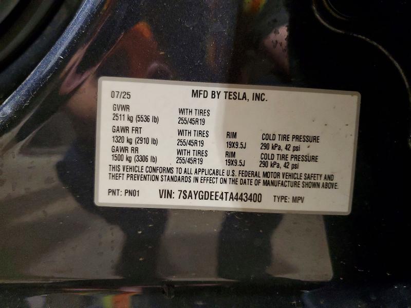 Продажа на аукционе авто 2026 Tesla Model Y, vin: 7SAYGDEE4TA443400, номер лота: 46140986
