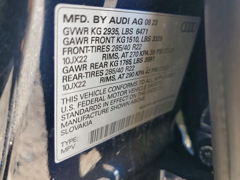 Продажа на аукционе авто 2023 Audi Q8, vin: WA1FVBF16PD041950, номер лота: 47107836