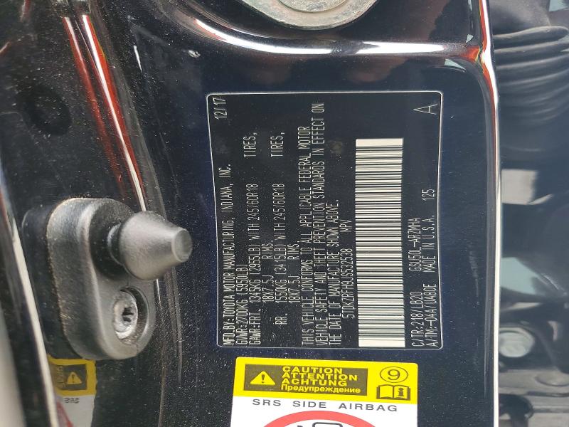 2018 Toyota Highlander მანქანა იყიდება აუქციონზე, vin: 5TDKZRFH9JS532538, აუქციონის ნომერი: 47957826