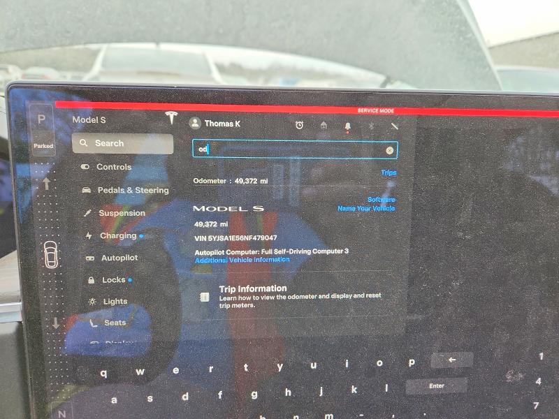 46823386 :رقم المزاد ، 5YJSA1E56NF479047 vin ، 2022 Tesla Model S مزاد بيع