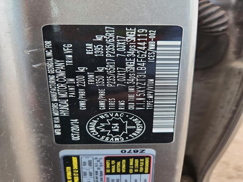 47285066 :رقم المزاد ، 5XYZT3LB4FG244119 vin ، 2015 Hyundai Santa Fe Sport مزاد بيع