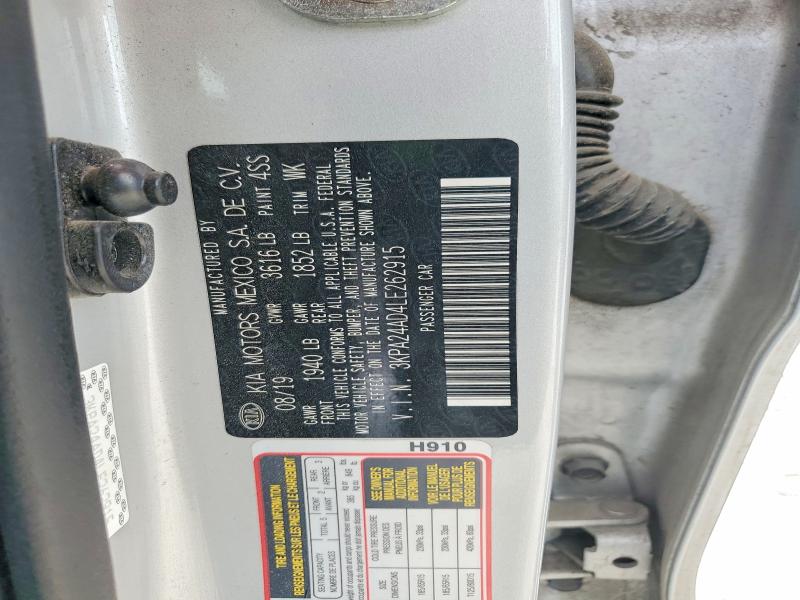 Aukcja sprzedaży 2020 Kia Rio, vin: 3KPA24AD4LE262915, numer aukcji: 79951405
