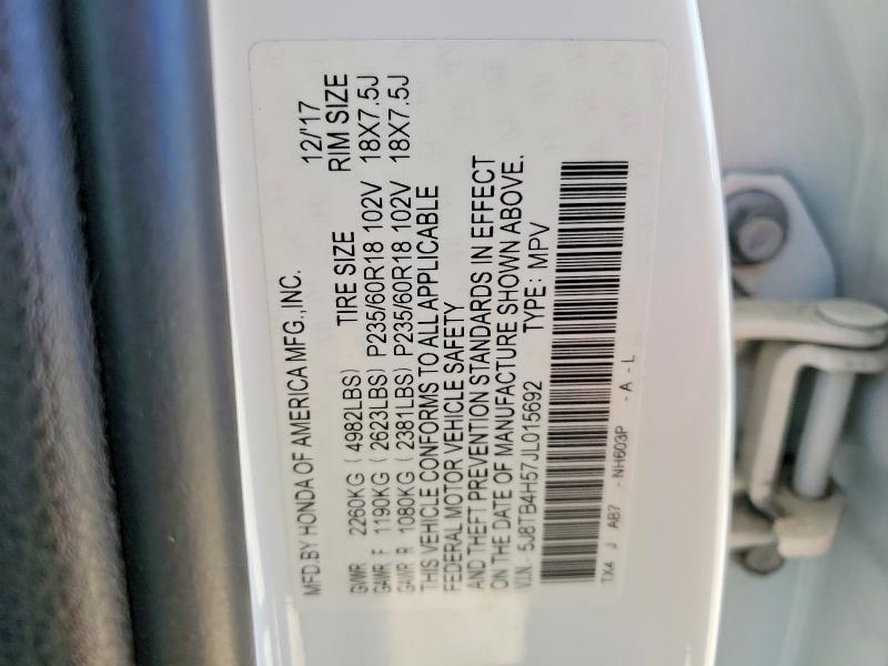 Aukcja sprzedaży 2018 Acura Rdx, vin: 5J8TB4H57JL015692, numer aukcji: 45853766