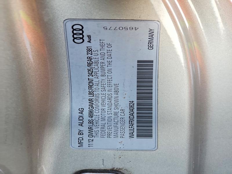 47470956 :رقم المزاد ، WAULFAFRXDA040624 vin ، 2013 Audi A5 مزاد بيع