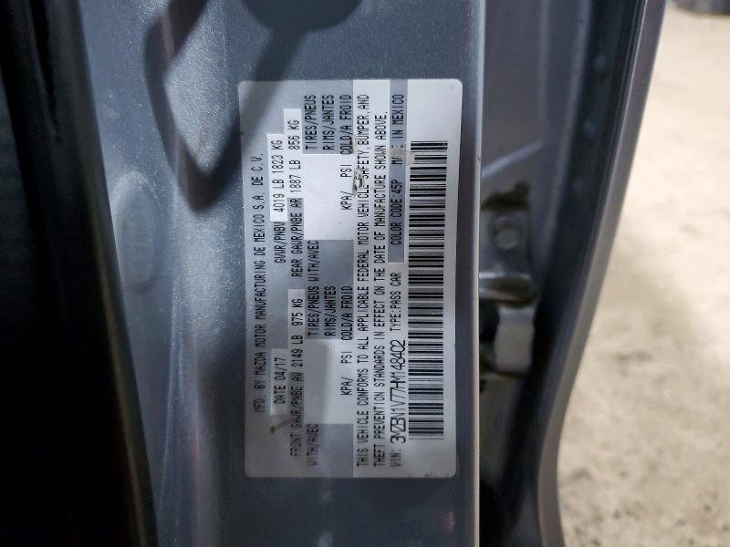 42073976 :رقم المزاد ، 3MZBN1V77HM148402 vin ، 2017 Mazda 3 مزاد بيع