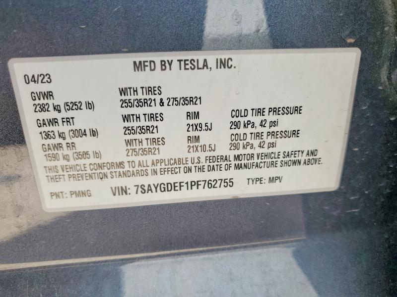 Aukcja sprzedaży 2023 Tesla Model Y, vin: 7SAYGDEF1PF762755, numer aukcji: 46503876