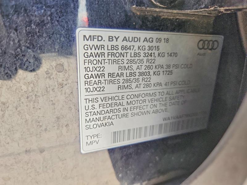 Продажа на аукционе авто 2019 Audi Q7, vin: WA1VAAF78KD007779, номер лота: 79458075