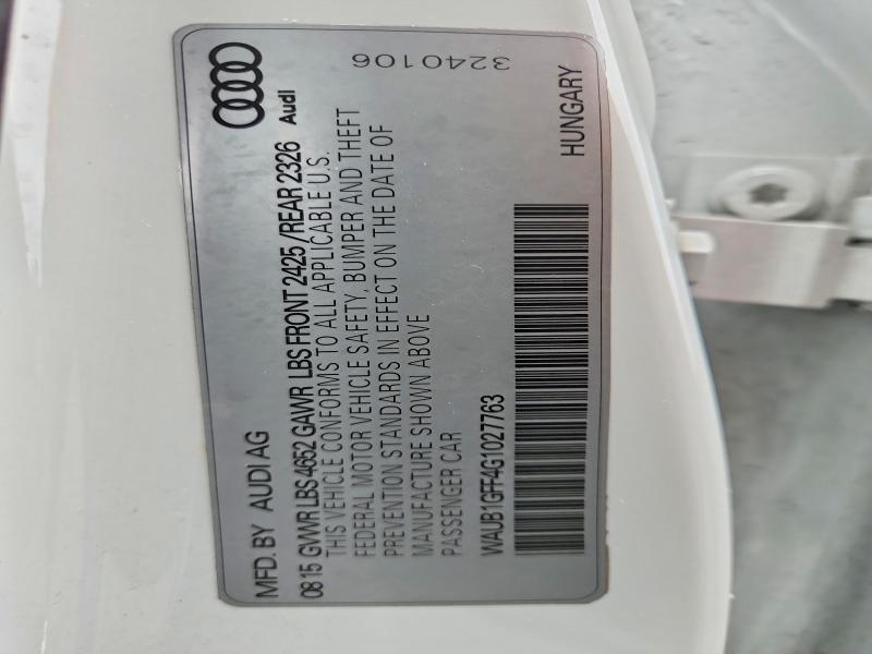 Aukcja sprzedaży 2016 Audi S3, vin: WAUB1GFF4G1027763, numer aukcji: 46759636