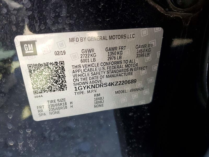 Продажа на аукционе авто 2019 Cadillac Xt5, vin: 1GYKNDRS4KZ220689, номер лота: 41970026