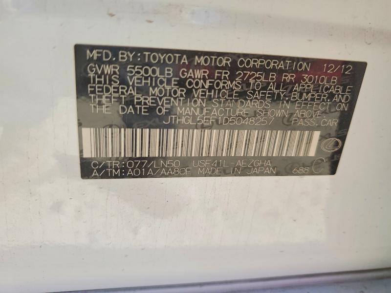 Aukcja sprzedaży 2013 Lexus Ls 460, vin: JTHGL5EF1D5048257, numer aukcji: 47345476