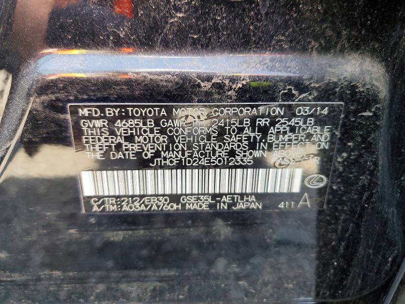 48414756 :رقم المزاد ، JTHCF1D24E5012335 vin ، 2014 Lexus Is 250 مزاد بيع