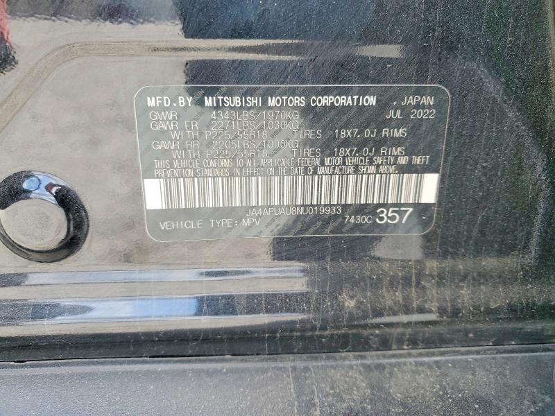 Aukcja sprzedaży 2022 Mitsubishi Outlander Sport, vin: JA4APUAU8NU019933, numer aukcji: 48288576