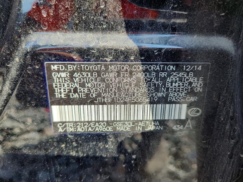 47742646 :رقم المزاد ، JTHBF1D24F5065419 vin ، 2015 Lexus Is 250 مزاد بيع