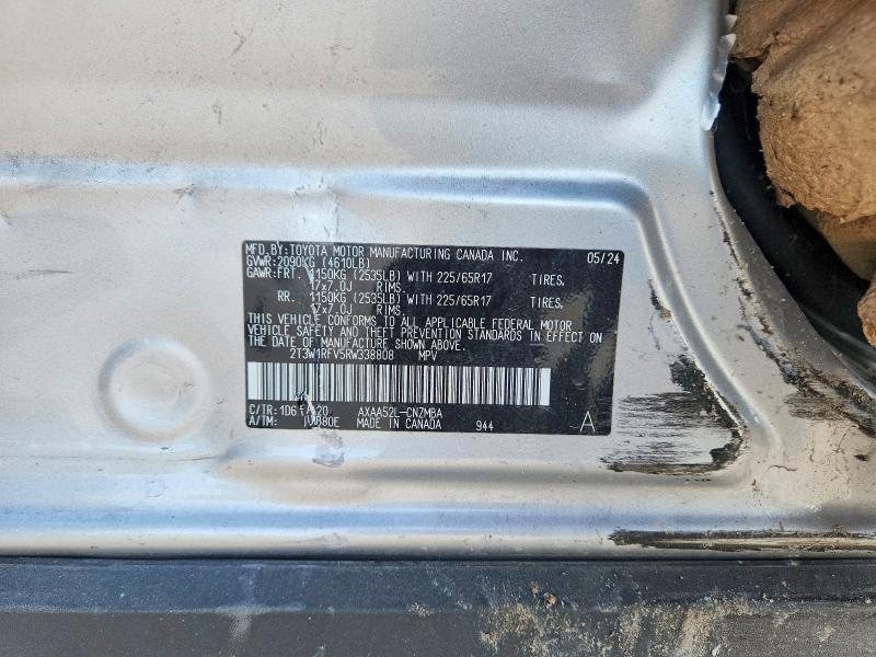 Продажа на аукционе авто 2024 Toyota Rav4, vin: 2T3W1RFV5RW338808, номер лота: 47472096