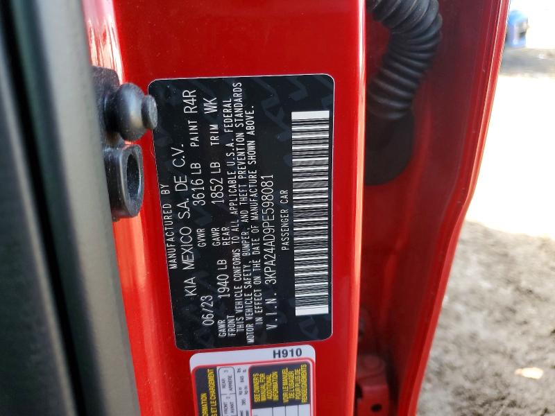 Aukcja sprzedaży 2023 Kia Rio, vin: 3KPA24AD9PE598081, numer aukcji: 46755006