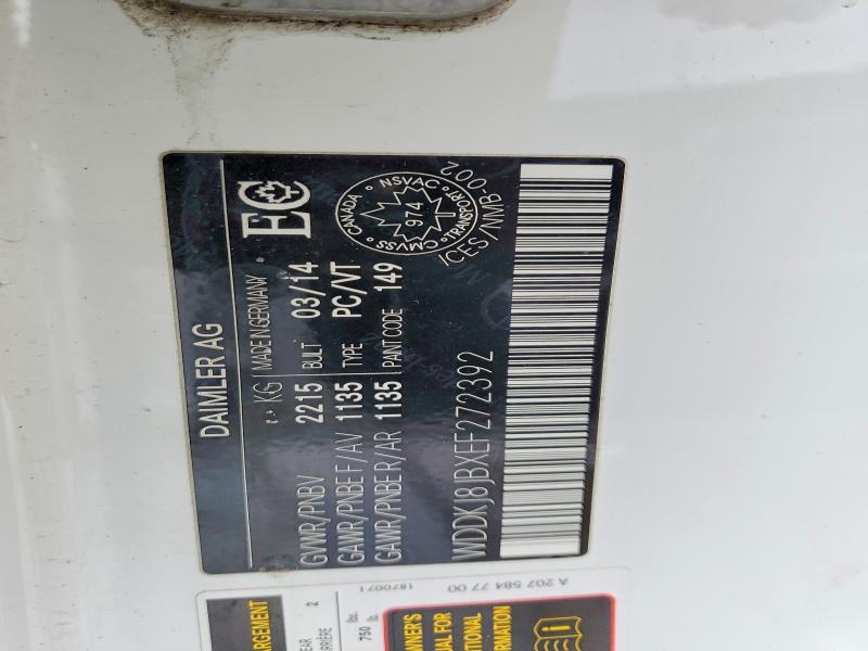 Aukcja sprzedaży 2014 Mercedes Benz E, vin: WDDKJ8JBXEF272392, numer aukcji: 77682275