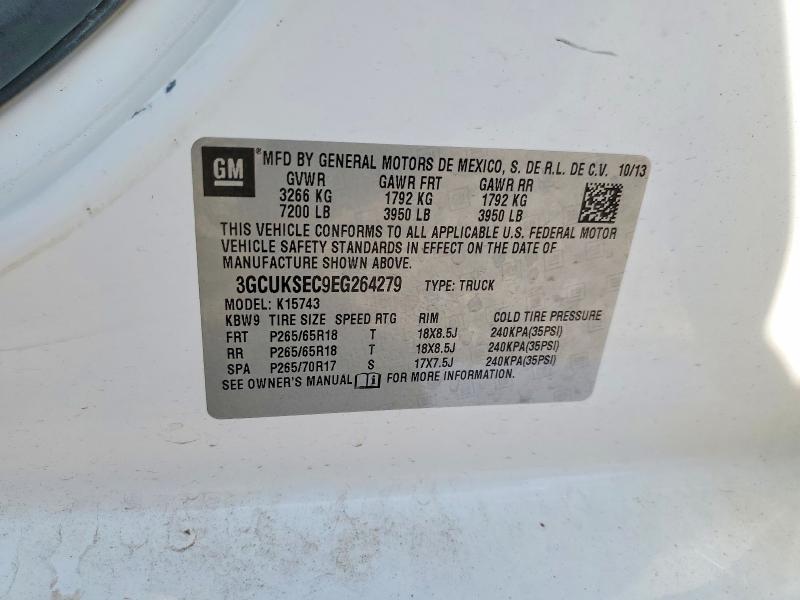 2014 Chevrolet Silverado მანქანა იყიდება აუქციონზე, vin: 3GCUKSEC9EG264279, აუქციონის ნომერი: 47431186