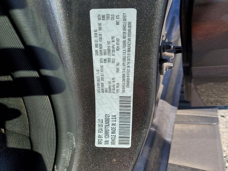 Продажа на аукционе авто 2020 Ram 1500, vin: 1C6RREFT9LN360121, номер лота: 46750696