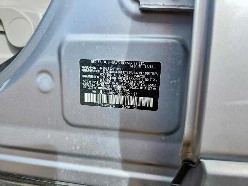Aukcja sprzedaży 2016 Subaru Forester, vin: JF2SJABC5GH505337, numer aukcji: 45470846