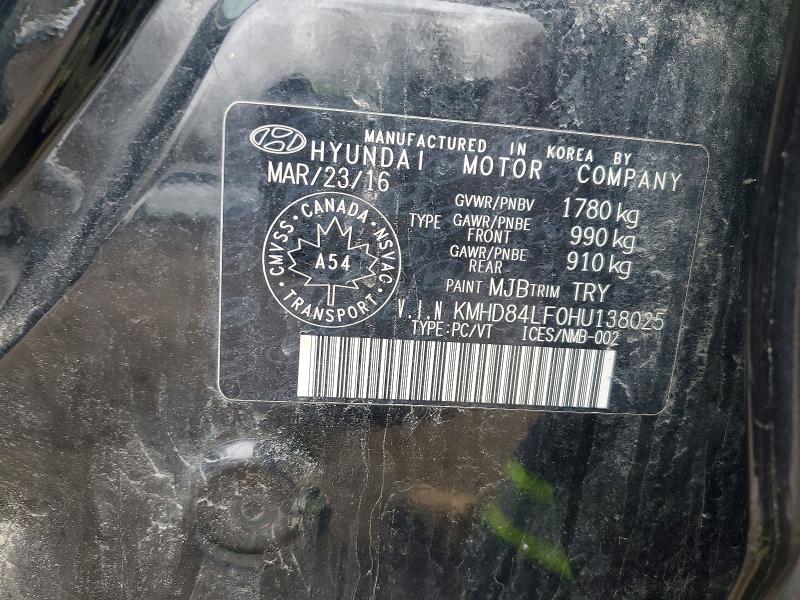 Aukcja sprzedaży 2017 Hyundai Elantra, vin: KMHD84LF0HU138025, numer aukcji: 47727996