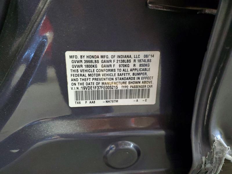 Продаж на аукціоні авто 2015 Acura Ilx, vin: 19VDE1F37FE005215, номер лоту: 45596896