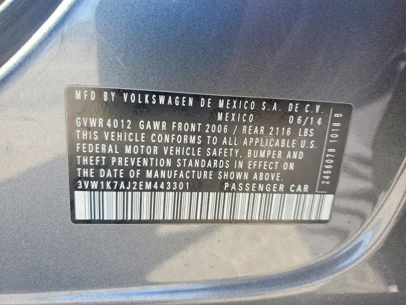 Aukcja sprzedaży 2014 Volkswagen Jetta, vin: 3VW1K7AJ2EM443301, numer aukcji: 46646416