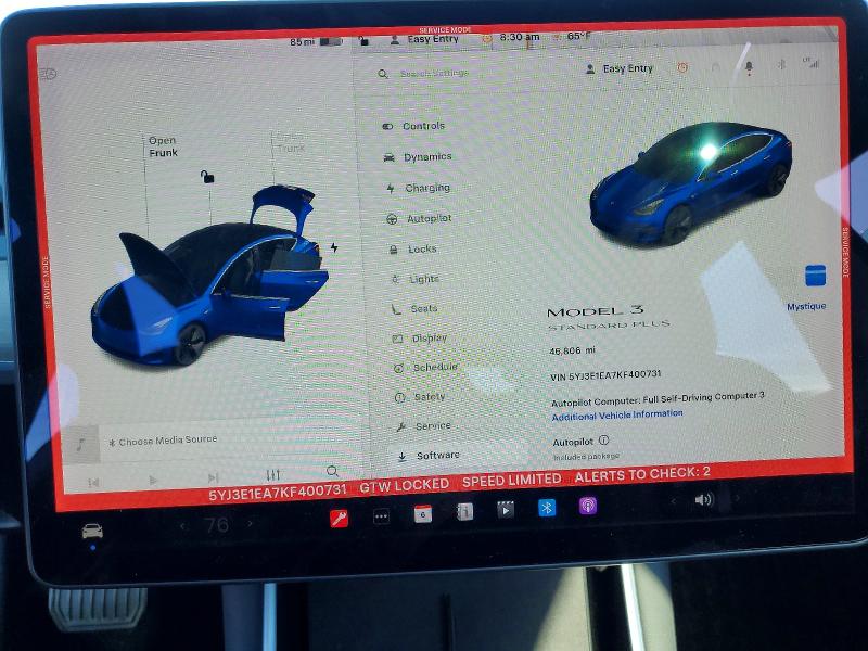 41964446 :رقم المزاد ، 5YJ3E1EA7KF400731 vin ، 2019 Tesla Model 3 مزاد بيع