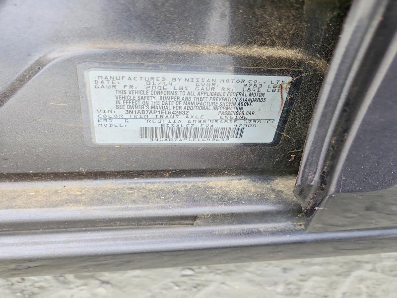 Aukcja sprzedaży 2014 Nissan Sentra, vin: 3N1AB7AP1EL642632, numer aukcji: 47477846