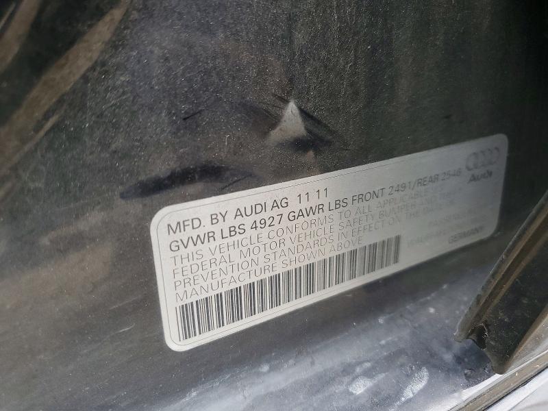 47654116 :رقم المزاد ، WAUFFAFL2CN013935 vin ، 2012 Audi A4 مزاد بيع