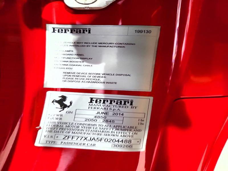2015 Ferrari California T მანქანა იყიდება აუქციონზე, vin: ZFF77XJA5F0204488, აუქციონის ნომერი: 79771225