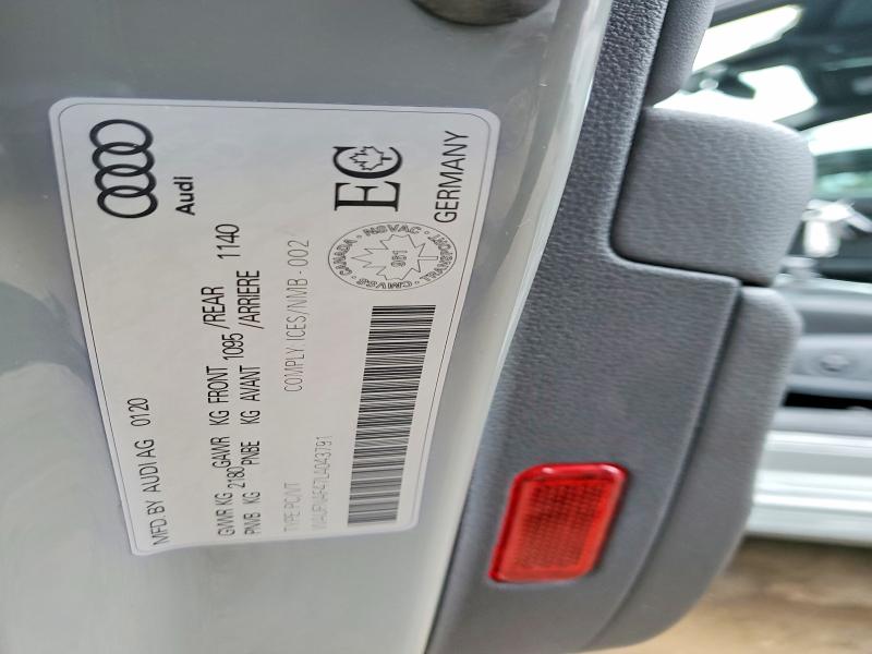 2020 Audi A4 მანქანა იყიდება აუქციონზე, vin: WAUFNAF47LA043791, აუქციონის ნომერი: 79770185