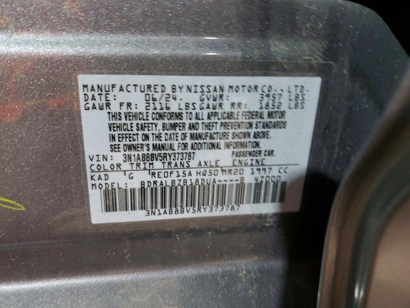 Aukcja sprzedaży 2024 Nissan Sentra, vin: 3N1AB8BV5RY373787, numer aukcji: 41995186