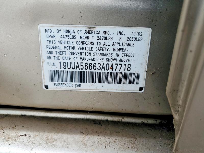 Aukcja sprzedaży 2003 Acura 3.2tl, vin: 19UUA56663A047718, numer aukcji: 79594395