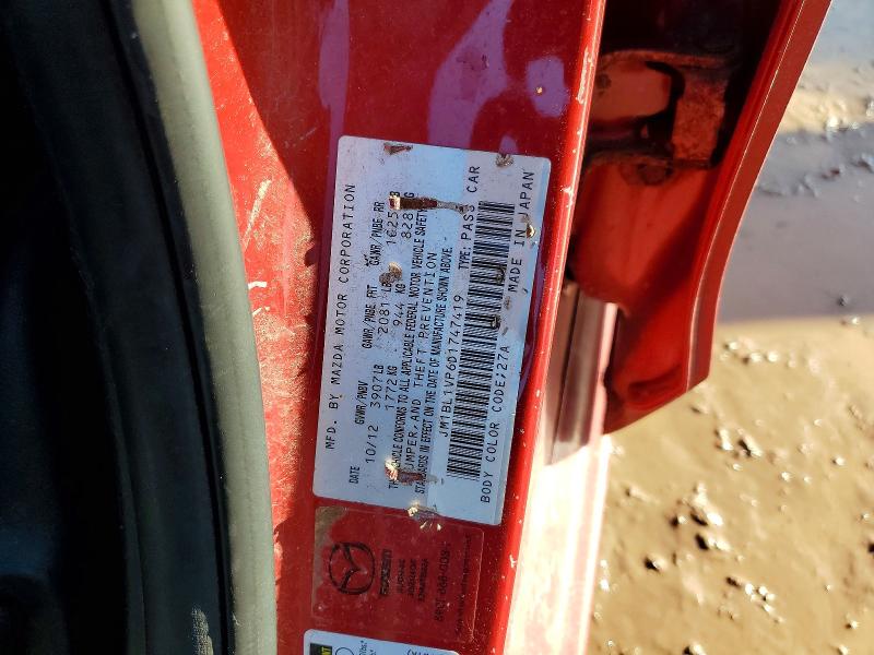 79550345 :رقم المزاد ، JM1BL1VP6D1747419 vin ، 2013 Mazda 3 مزاد بيع