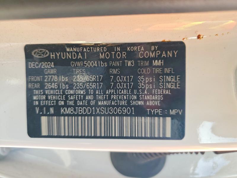 Auction sale of the 2025 Hyundai Tucson Hybrid, vin: KM8JBDD1XSU306901, lot number: 47346816