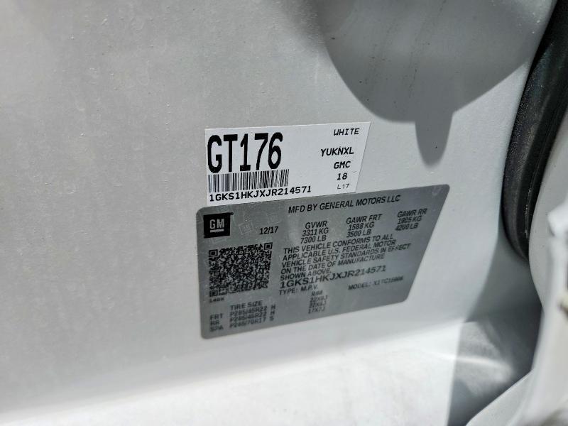 2018 Gmc Yukon Xl მანქანა იყიდება აუქციონზე, vin: 1GKS1HKJXJR214571, აუქციონის ნომერი: 46187276
