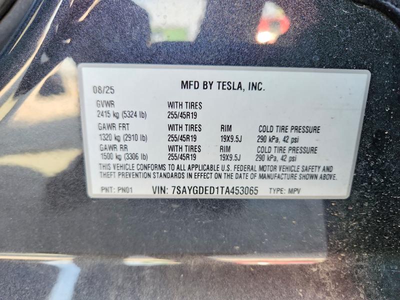 Продажа на аукционе авто 2026 Tesla Model Y, vin: 7SAYGDED1TA453065, номер лота: 46648196