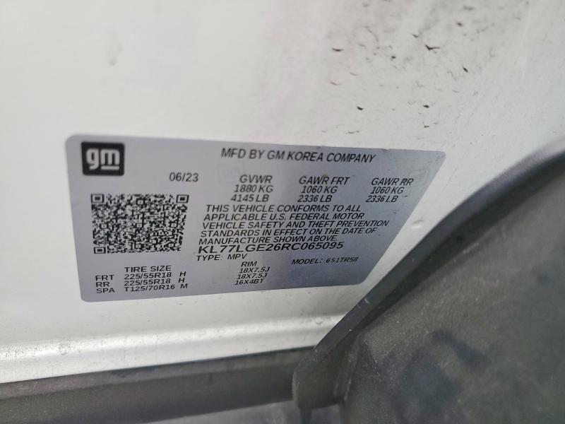Продаж на аукціоні авто 2024 Chevrolet Trax, vin: KL77LGE26RC065095, номер лоту: 48009636