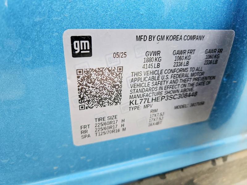 47273996 :رقم المزاد ، KL77LHEP3SC308448 vin ، 2025 Chevrolet Trax مزاد بيع