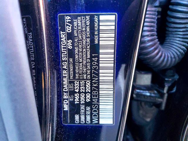 Aukcja sprzedaży 2019 Mercedes-benz Cla, vin: WDDSJ4EB7KN773941, numer aukcji: 47269876