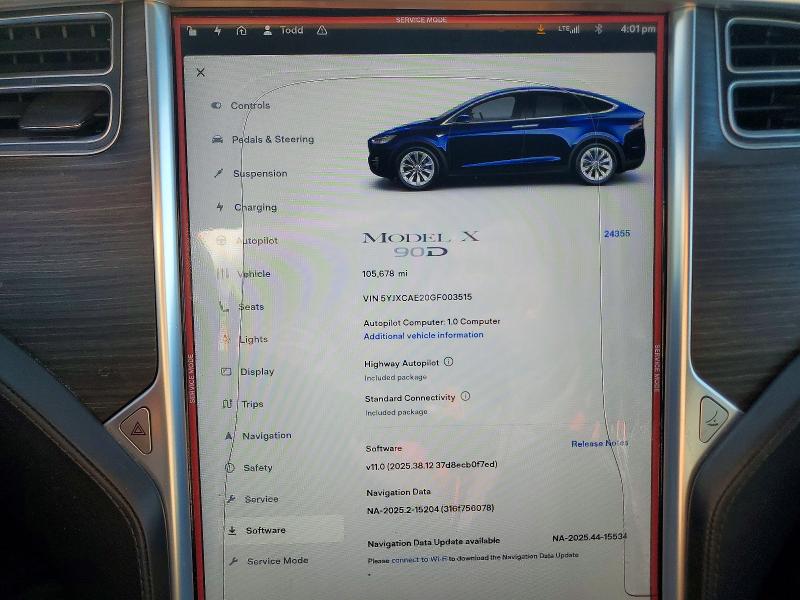 Aukcja sprzedaży 2016 Tesla Model X, vin: 5YJXCAE20GF003515, numer aukcji: 41821656