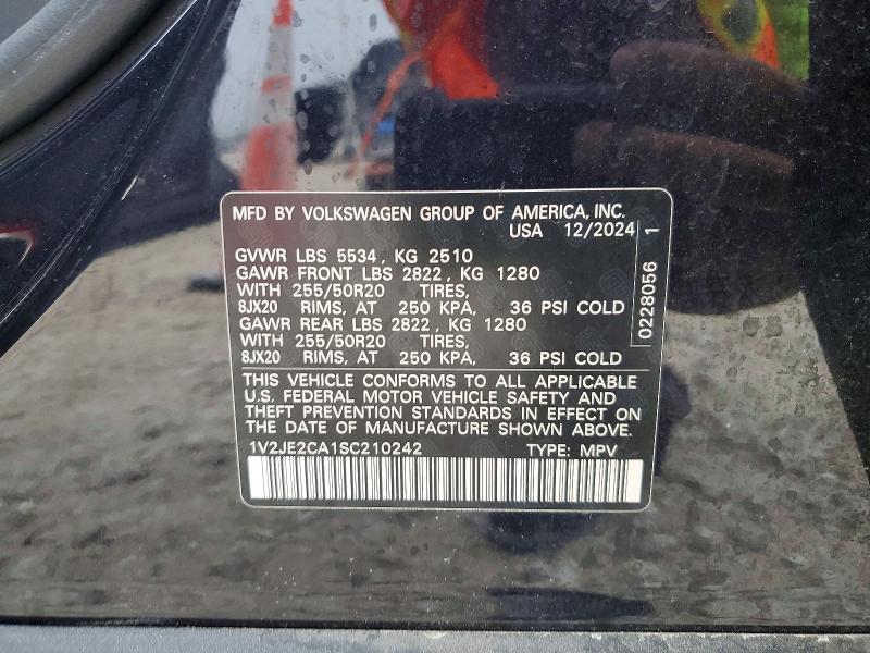 Aukcja sprzedaży 2025 Volkswagen Atlas Cross Sport, vin: 1V2JE2CA1SC210242, numer aukcji: 79204045