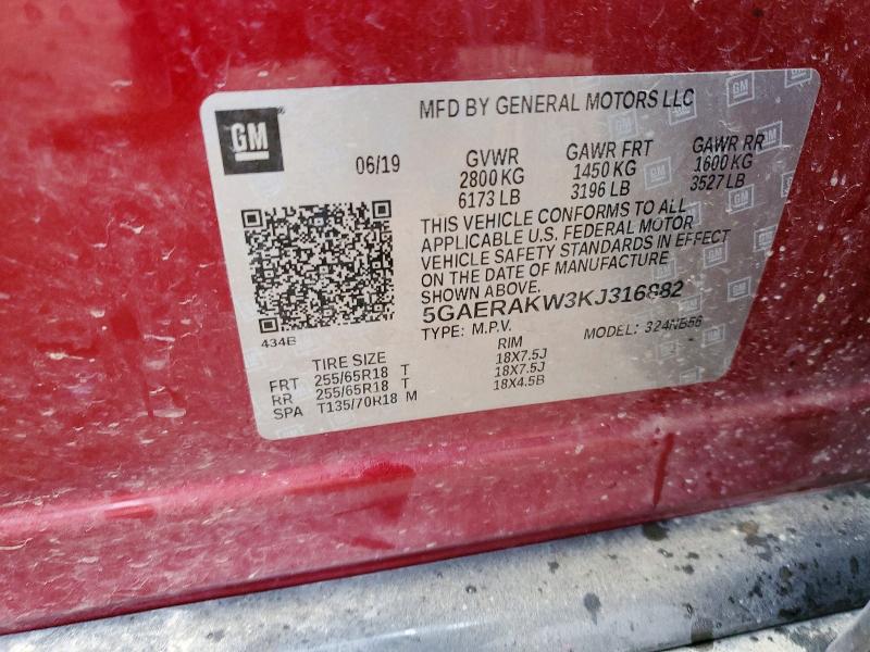 Продаж на аукціоні авто 2019 Buick Enclave, vin: 5GAERAKW3KJ316882, номер лоту: 79576125