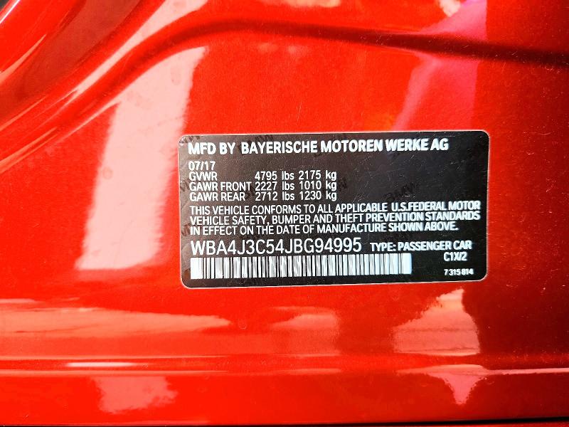 Продажа на аукционе авто 2018 Bmw 430xi, vin: WBA4J3C54JBG94995, номер лота: 47758656