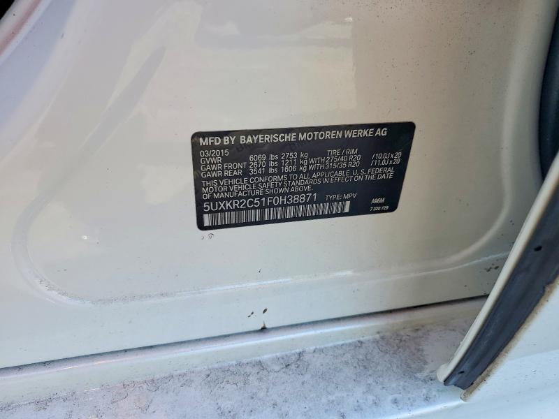 2015 Bmw X5 მანქანა იყიდება აუქციონზე, vin: 5UXKR2C51F0H38871, აუქციონის ნომერი: 46650656